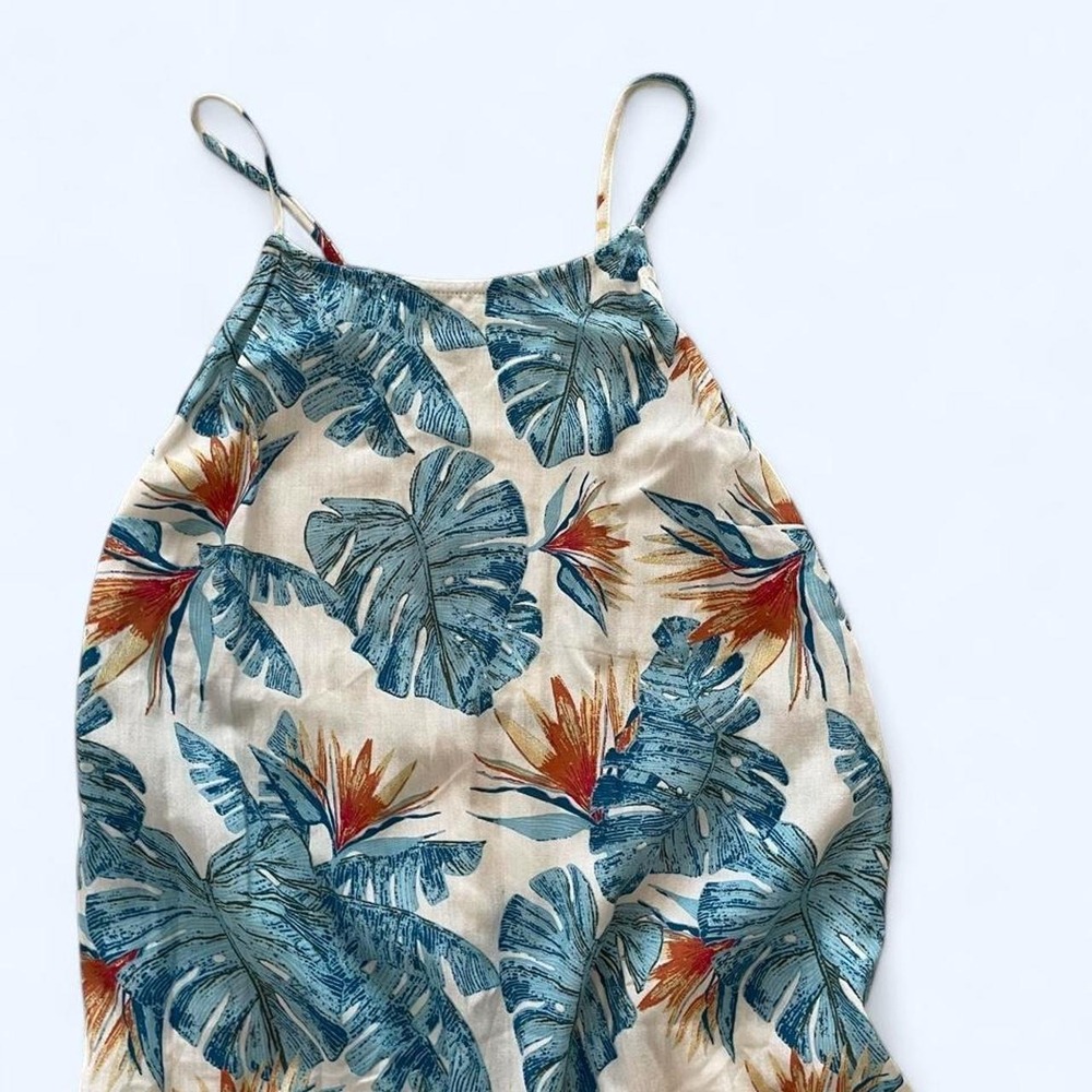 Floral mini cotton summer dress size S - Picture 3 of 7